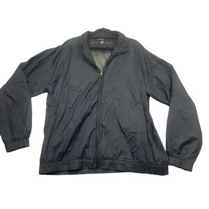 Nike Golf Black Men's Full‎ Zip Long Sleeve Wind Breker Convertable Sleeve Nylon